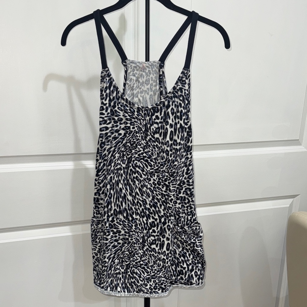 FP Movement by Free People Black & White Leopard Racerback dress
